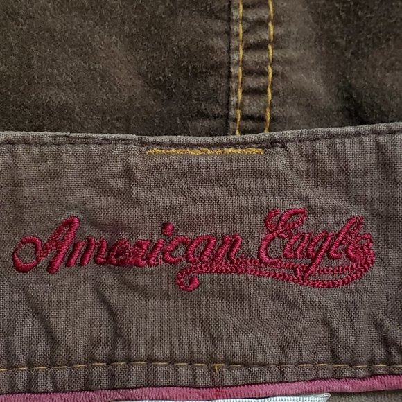 American Eagle Outfitters Stretch Soft Velvet Feel Brown Academia Skirt Size 10 - Picture 9 of 12